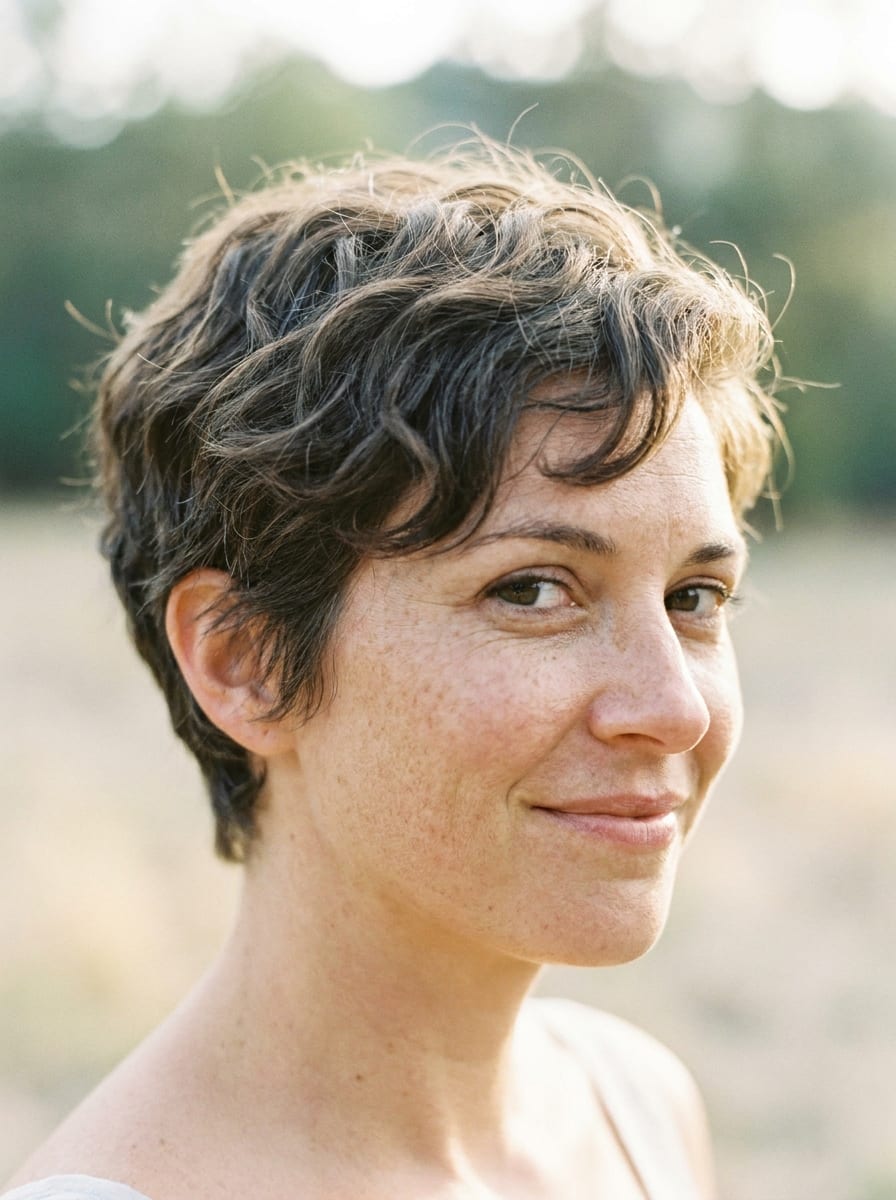Pixie Cut mit natürlichen Wellen - Pixie Cut für Frauen
